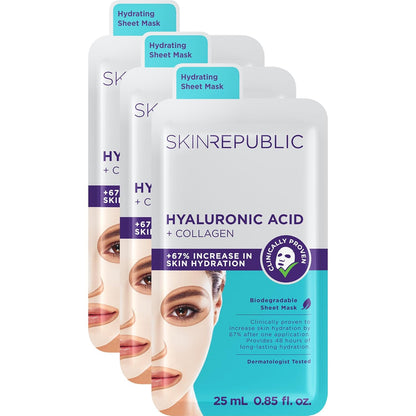 Skin Republic Hyaluronic Acid + Collagen Sheet Mask