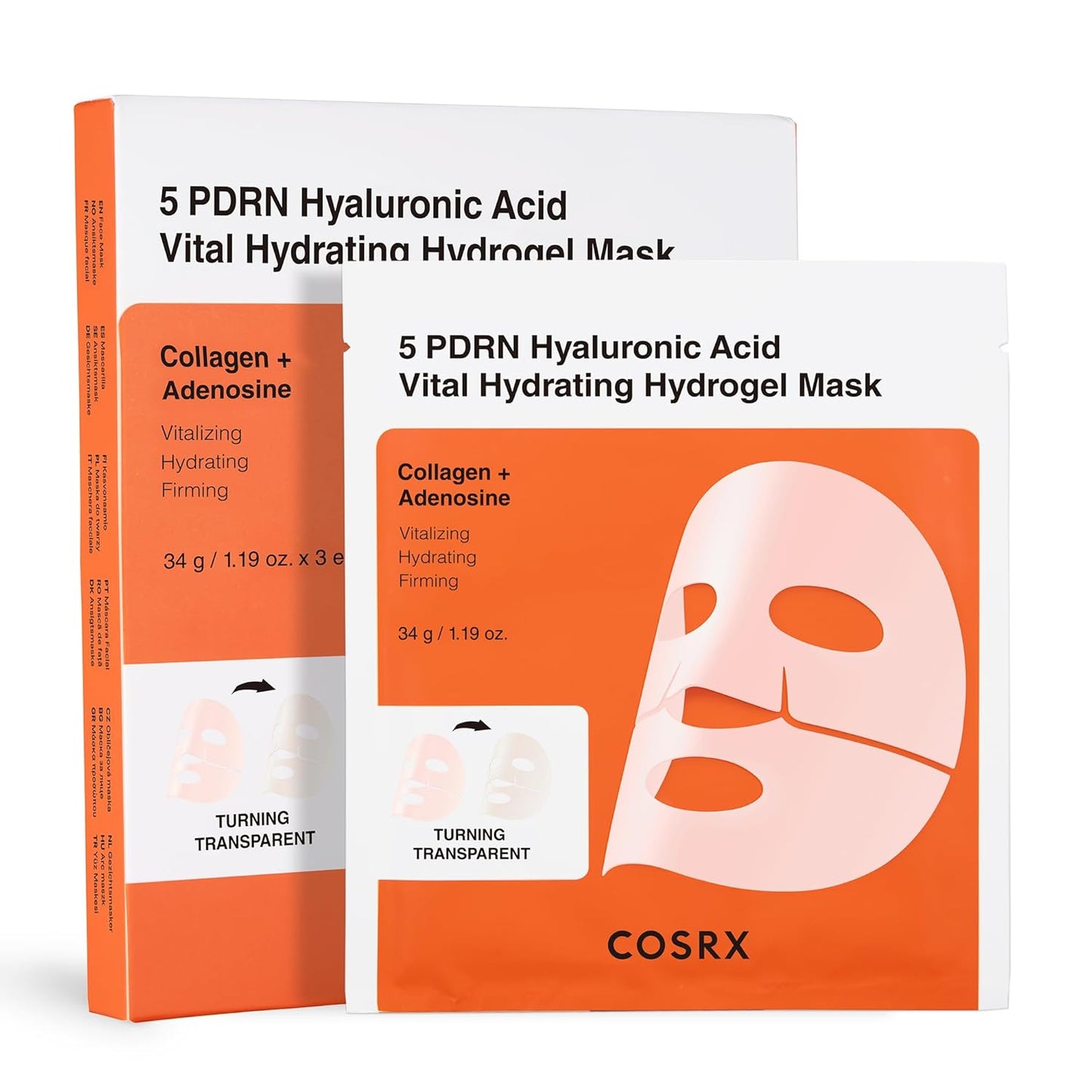 COSRX 5 PDRN Hyaluronic Acid Vital Hydrating Hydrogel Mask