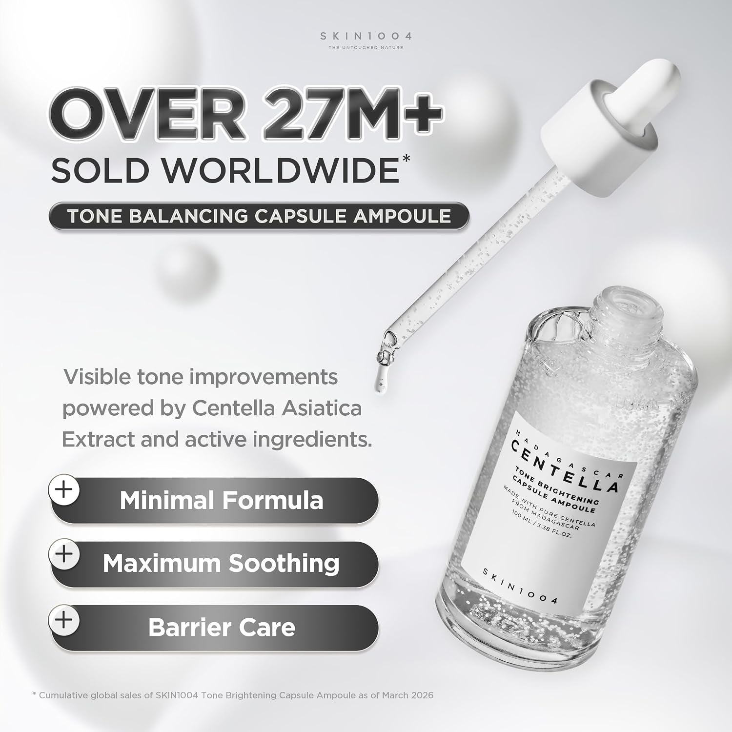 SKIN1004 Tone Balancing Capsule Ampoule, Niacinamide & Centella Serum for Face
