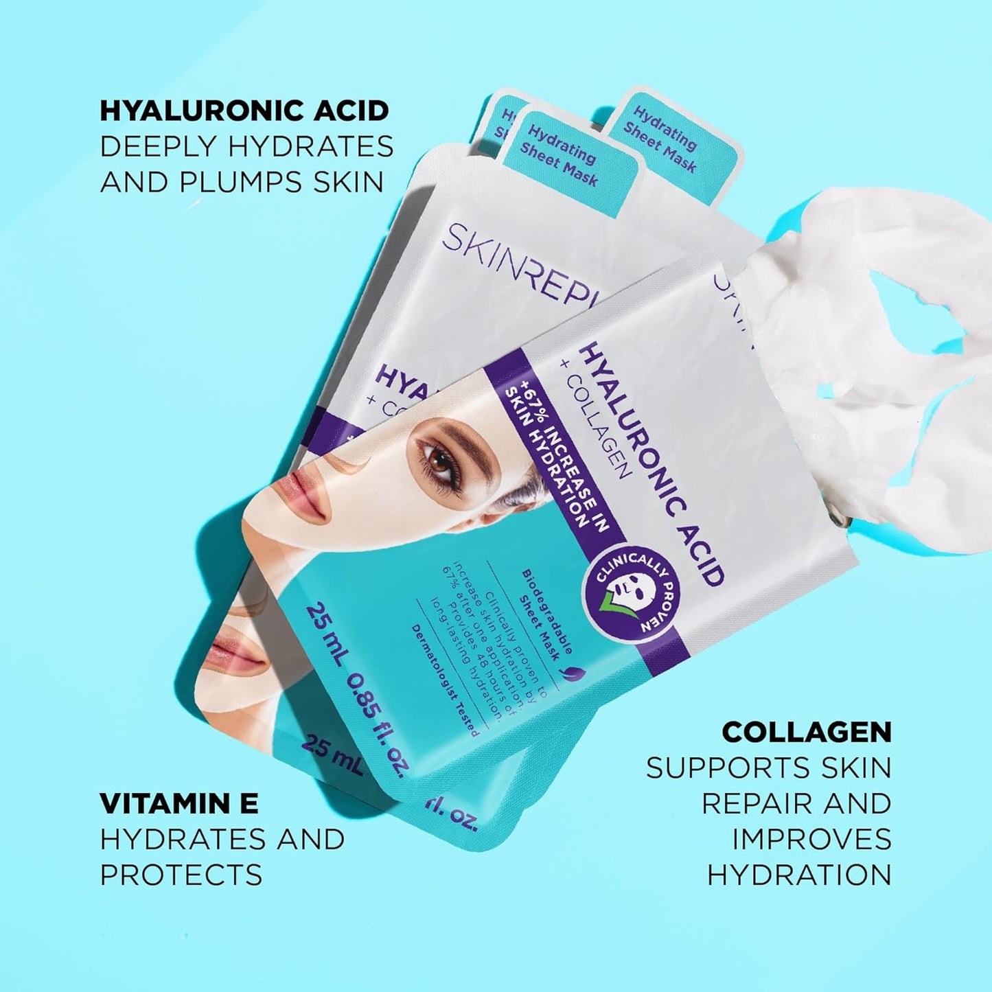 Skin Republic Hyaluronic Acid + Collagen Sheet Mask