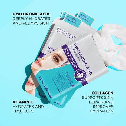 Skin Republic Hyaluronic Acid + Collagen Sheet Mask