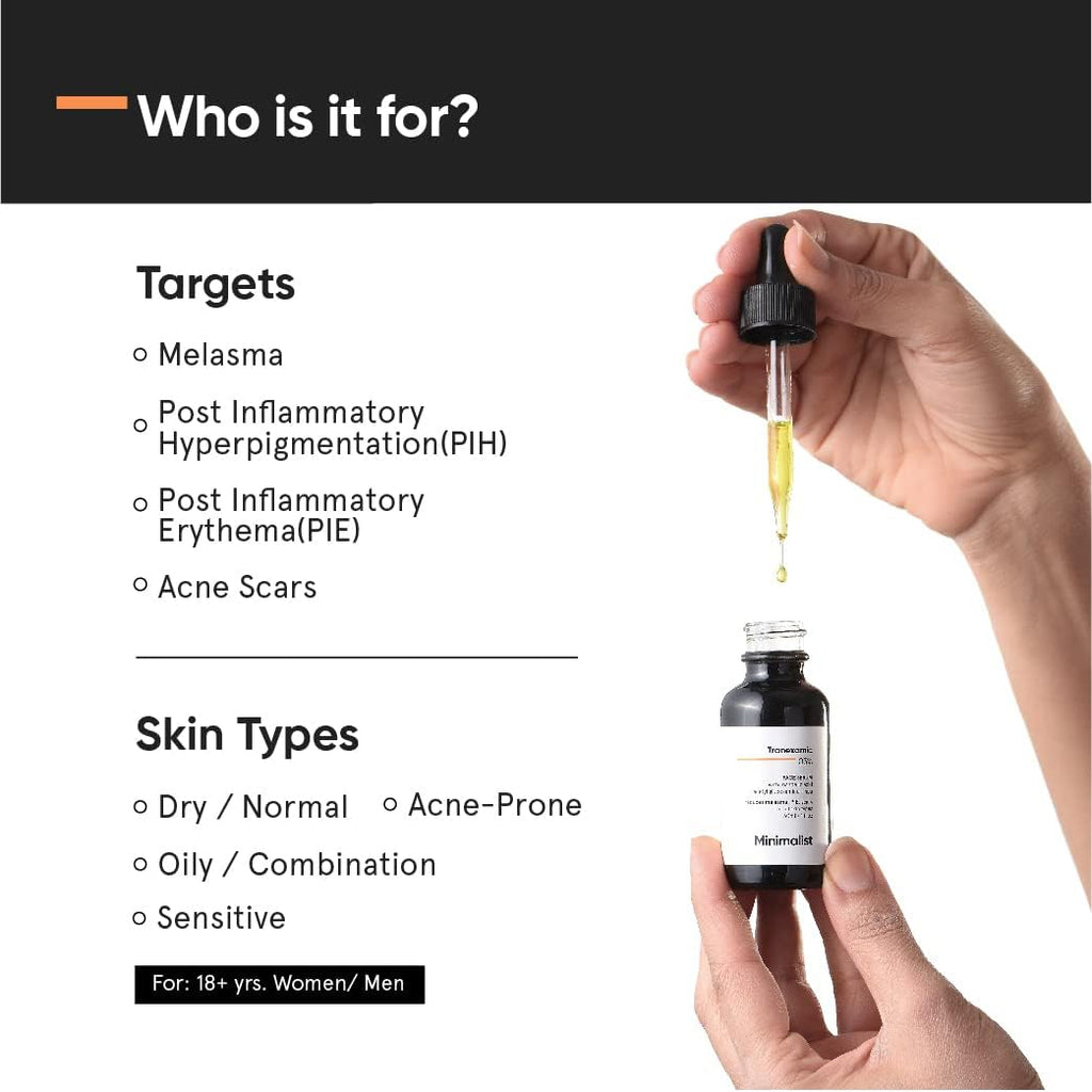 Minimalist Tranexamic Acid Serum + HPA to Reduce Dark Spots