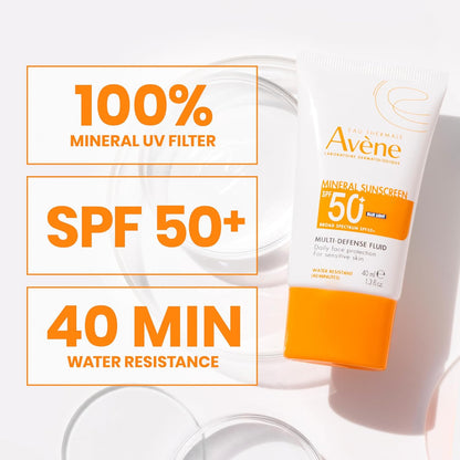 Avène Mineral Sunscreen Multi-Defense Fluid SPF 50+