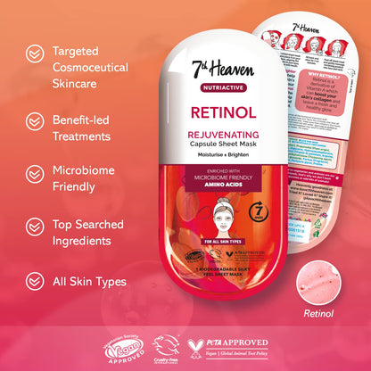 7th Heaven Nutriactive Retinol Sheet Mask (12 Pack)