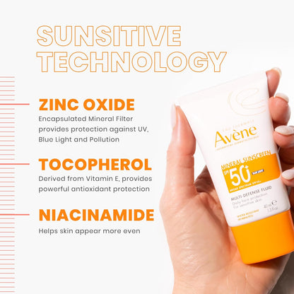 Avène Mineral Sunscreen Multi-Defense Fluid SPF 50+