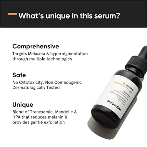 Minimalist Tranexamic Acid Serum + HPA to Reduce Dark Spots