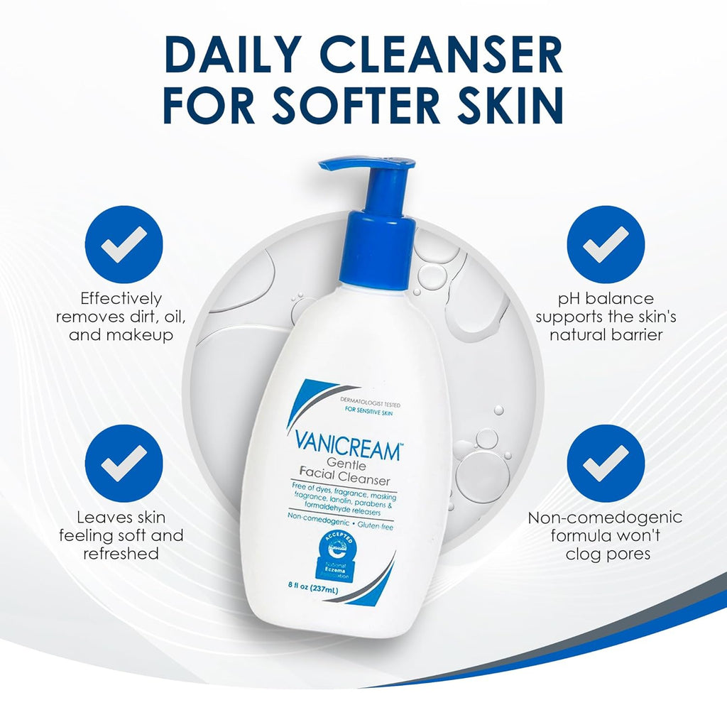 Vanicream Gentle Facial Cleanser with Pump Dispenser - 8 fl oz