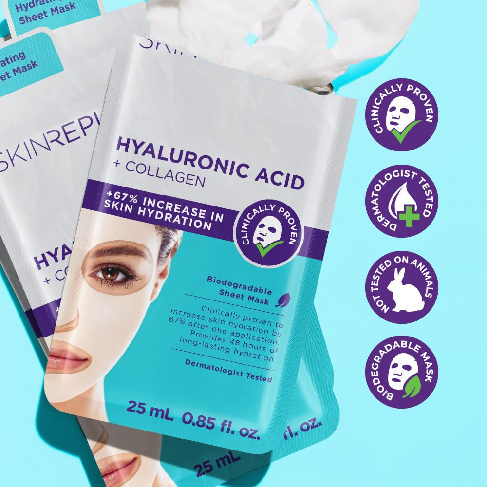Skin Republic Hyaluronic Acid + Collagen Sheet Mask