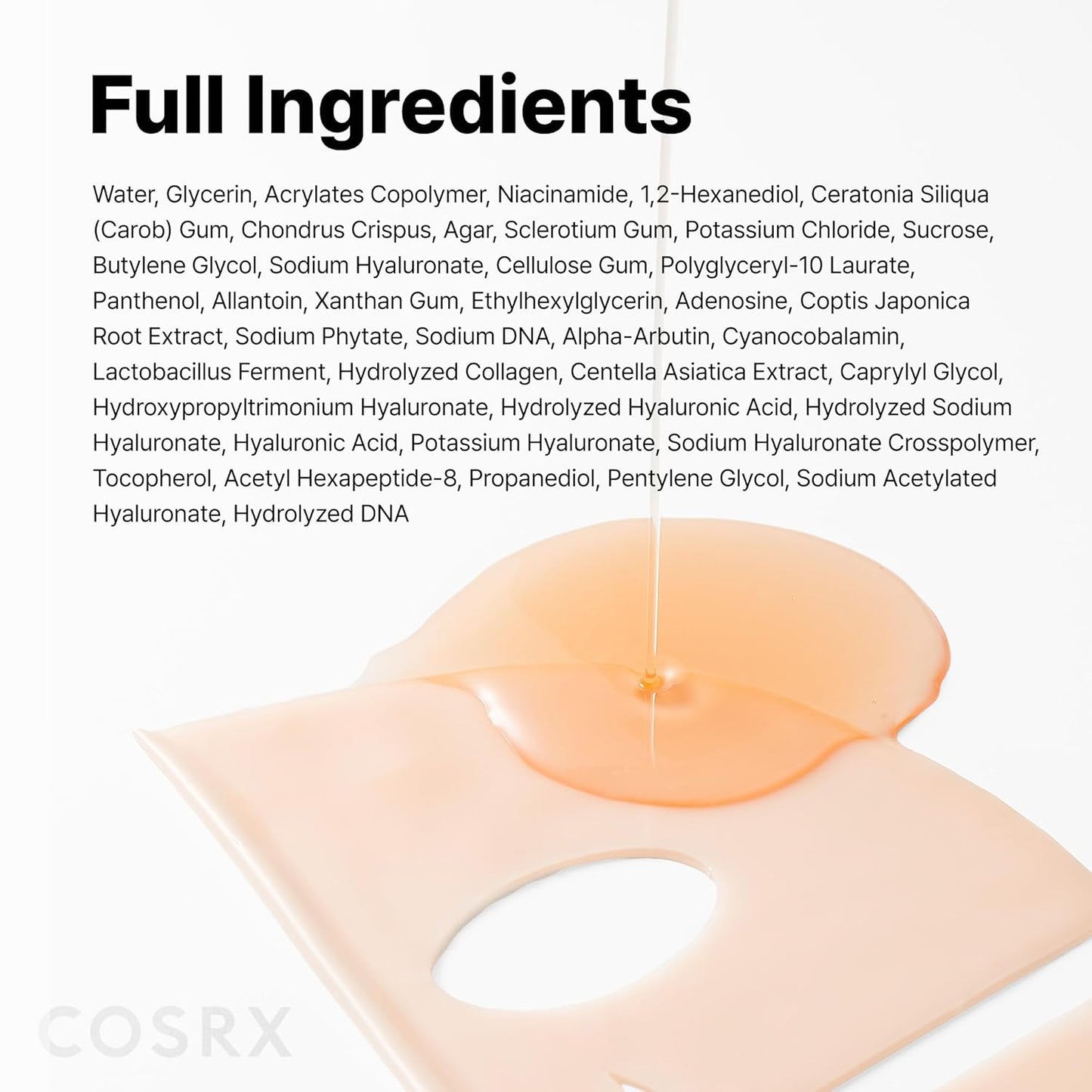 COSRX 5 PDRN Hyaluronic Acid Vital Hydrating Hydrogel Mask